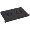 LEGRAND 046490 LEGRAND ventilátor egység, 1U-19", 2 ponton rögzíthető, gyorspánttal, MÉLY: 300, 4 ventillátoros + kapcsoló, fekete, LCS2