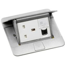 LEGRAND 054010 Pop-up felnyíló süllyesztett padlódoboz 3 modul, alumínium, üres villanyszerelés