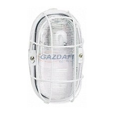 LEGRAND 060477 hajólámpa fehér, ovális, IP55, fém védőrács, 75W villanyszerelés