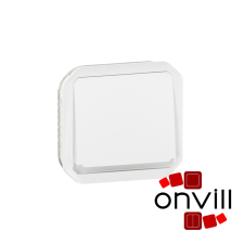 LEGRAND 069823L, Plexo 55 süllyesztett egypólusú nyomó jelzőfénnyel 10A, összeszerelt, fehér villanyszerelés
