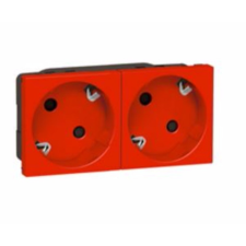 LEGRAND 077272 Mosaic csatlakozó aljzat piros 2x2+F rugós bekötés villanyszerelés