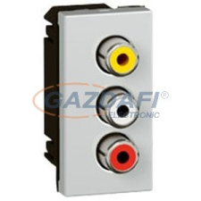 LEGRAND 079254 Program Mosaic 3xRCA aljzat, 1m, alumínium villanyszerelés