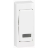 LEGRAND 086088 Oteo falon kívüli keskeny egypólusú nyomó fényjelzős, kerettel fehér