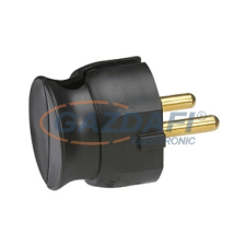 LEGRAND 2P csatlakozódugó 16A, fekete műanyag, besüllyesztett villanyszerelés