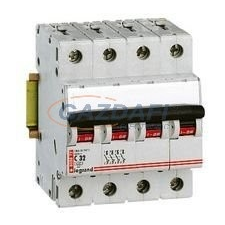 LEGRAND 403552 TX3 kismegszakító 4P C0,3 6000A/6kA BIC villanyszerelés