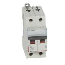 LEGRAND 407801 DX3 Kismegszakító. 2P, 20A, C karakterisztika, 6kA villanyszerelés