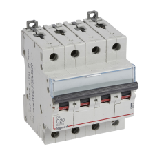 LEGRAND 409534 DX3 Kismegszakító. 4P, 20A, D karakterisztika, 10kA villanyszerelés
