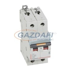 LEGRAND 409769 DX3 kismegszakító 25kA 2P 230/400V~ C20 villanyszerelés
