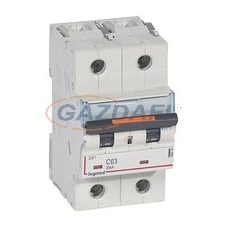 LEGRAND 409774 DX3 kismegszakító 25kA 2P 230/400V~ C63 villanyszerelés