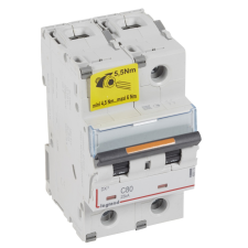 LEGRAND 409775 DX3 Kismegszakító. 2P, 80A, C karakterisztika, 25kA villanyszerelés