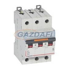 LEGRAND 409779 DX3 kismegszakító 25kA 3P 400V~ C6 villanyszerelés