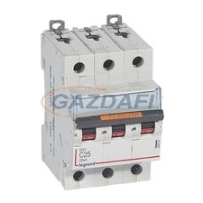 LEGRAND 409783 DX3 kismegszakító 25kA 3P 400V~ C25 villanyszerelés