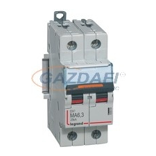 LEGRAND 409869 DX3 kismegszakító 25kA 2P 230/400V~ MA6,3 villanyszerelés