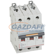 LEGRAND 409876 DX3 kismegszakító 25kA 3P 400V~ MA1,6 villanyszerelés