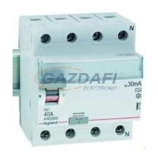 LEGRAND 411794 TX3 áram-védőkapcsoló 4P D 25A 500MA A villanyszerelés