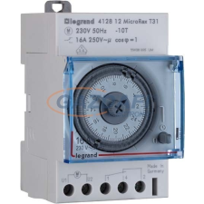 LEGRAND 412814 MicroRex W31 heti programkapcsoló működési tartalék nélkül, vízszintes előlappal villanyszerelés
