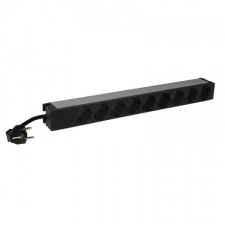 LEGRAND 646821 19"/1U 16A KIM 9xSHK gyermekvédett jelzőlámpás elosztósor egyéb hálózati eszköz