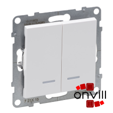 LEGRAND 721115IP44, Suno Csillárkapcsoló Jelzőfénnyel, 10 AX, IP44, Fehér világítási kellék