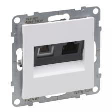 LEGRAND 721160 Suno RJ 11 + RJ 45 Cat.6 UTP aljzat, fehér villanyszerelés