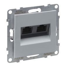 LEGRAND 721353 Suno 2xRJ45 Cat.6 UTP aljzat, alumínium villanyszerelés