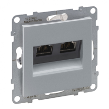 LEGRAND 721357 Suno 2xRJ45 Cat.6 STP aljzat, alumínium villanyszerelés