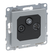 LEGRAND 721368 Suno TV-R-SAT aljzat, átmenő (14 dB), alumínium villanyszerelés