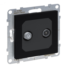 LEGRAND 721471 Suno TV-SAT aljzat csillagpontos, fekete villanyszerelés