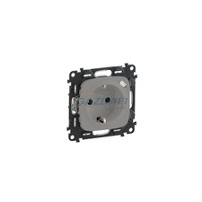 LEGRAND 753007 Valena Allure 2P+F csatlakozóaljzat+ USB C-túpusú 1,5A-5V-7,5W töltőaljzat, körmös/csavaros rögz, rugós beköt, Alumínium villanyszerelés