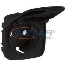 LEGRAND 755208 Valena Allure 2P+F csatlakozóaljzat burkolat, Fekete villanyszerelés