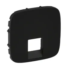 LEGRAND 755418 Valena Allure RJ11/RJ45 aljzat burkolat, Fekete villanyszerelés