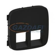 LEGRAND 755428 Valena Allure 2xRJ11/RJ45 aljzat burkolat, Fekete villanyszerelés