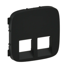 LEGRAND 755428 Valena Allure 2xRJ11/RJ45 aljzat burkolat, Fekete villanyszerelés