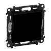 LEGRAND 756318 Valena Life kettős váltóérintkezős nyomó mechanizmus burkolattal, fekete
