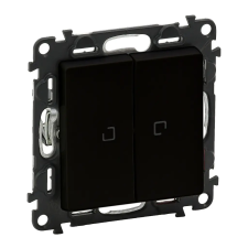 LEGRAND 756319 Valena Life kettős váltókapcsoló jelzőfénnyel mechanizmus burkolattal, 10 AX, fekete villanyszerelés