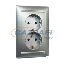 LEGRAND 770100 Valena 2x2P+F csatlakozóaljzat alumínium villanyszerelés