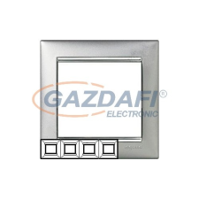 LEGRAND 770354 Valena Alumínium / Ezüst, négyes vízszintes keret villanyszerelés