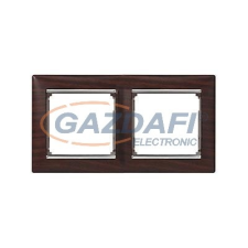 LEGRAND 770372 Valena Wenge dekor / Ezüst, kettes vízszintes keret villanyszerelés