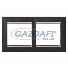 LEGRAND 770392 Valena Fekete / Ezüst, kettes vízszintes keret villanyszerelés