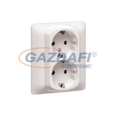 LEGRAND 771531 Galea Life 2x2P+F aljzat gyermekvédelemmel, csavaros, gyöngyház villanyszerelés