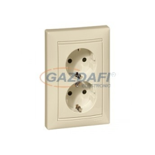 LEGRAND 774371 Valena 2x2P+F csatlakozóaljzat gyermekvédett, elefántcsont villanyszerelés