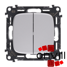 LEGRAND AA752005, Valena Allure Csillárkapcsoló, 10 AX, Alumínium világítási kellék