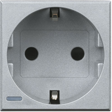 LEGRAND BTICINO Axolute 2P+F dugalj 2 modulos, rugós szürke HC4141W villanyszerelés