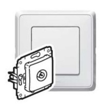 LEGRAND Cariva fehér TV aljzat, 1,5dB végzáró,csillagpontos keret nélkül (773678) villanyszerelés