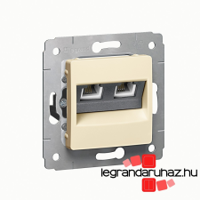 LEGRAND Cariva telefoncsatlakozó 2XRJ11 keret nélkül bézs 773739 villanyszerelés