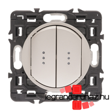 LEGRAND Céliane csillárkapcsoló jelzőfénnyel 10 AX, titánium CT2X067002JF-HK világítási kellék