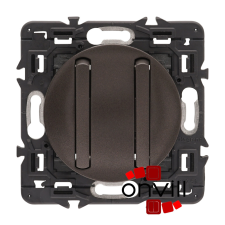 LEGRAND CG2X067002K-K, Céliane Csillárkapcsoló, 10 AX, Keskeny, Körmös, Grafit világítási kellék