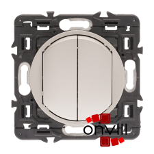 LEGRAND CT2X067002-HK, Céliane Csillárkapcsoló, 10 AX, Hosszú Körmös, Titán világítási kellék