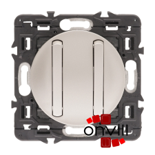 LEGRAND CT2X067002K-HK, Céliane Csillárkapcsoló, 10 AX, Keskeny, Hosszú Körmös, Titán világítási kellék