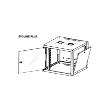 LEGRAND EVO9U6045P Evoline+ 19" 9U 600x450mm levehető oldallapos üvegajtós egyrészes fali rack szekrény egyéb hálózati eszköz