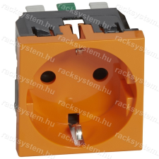 LEGRAND Legrand 077217 Program Mosaic 2P+F aljzat, gyermekvédelemmel, rugós, 2m, narancssárga villanyszerelés